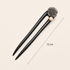 Blossom Rose Ebony Hair Fork