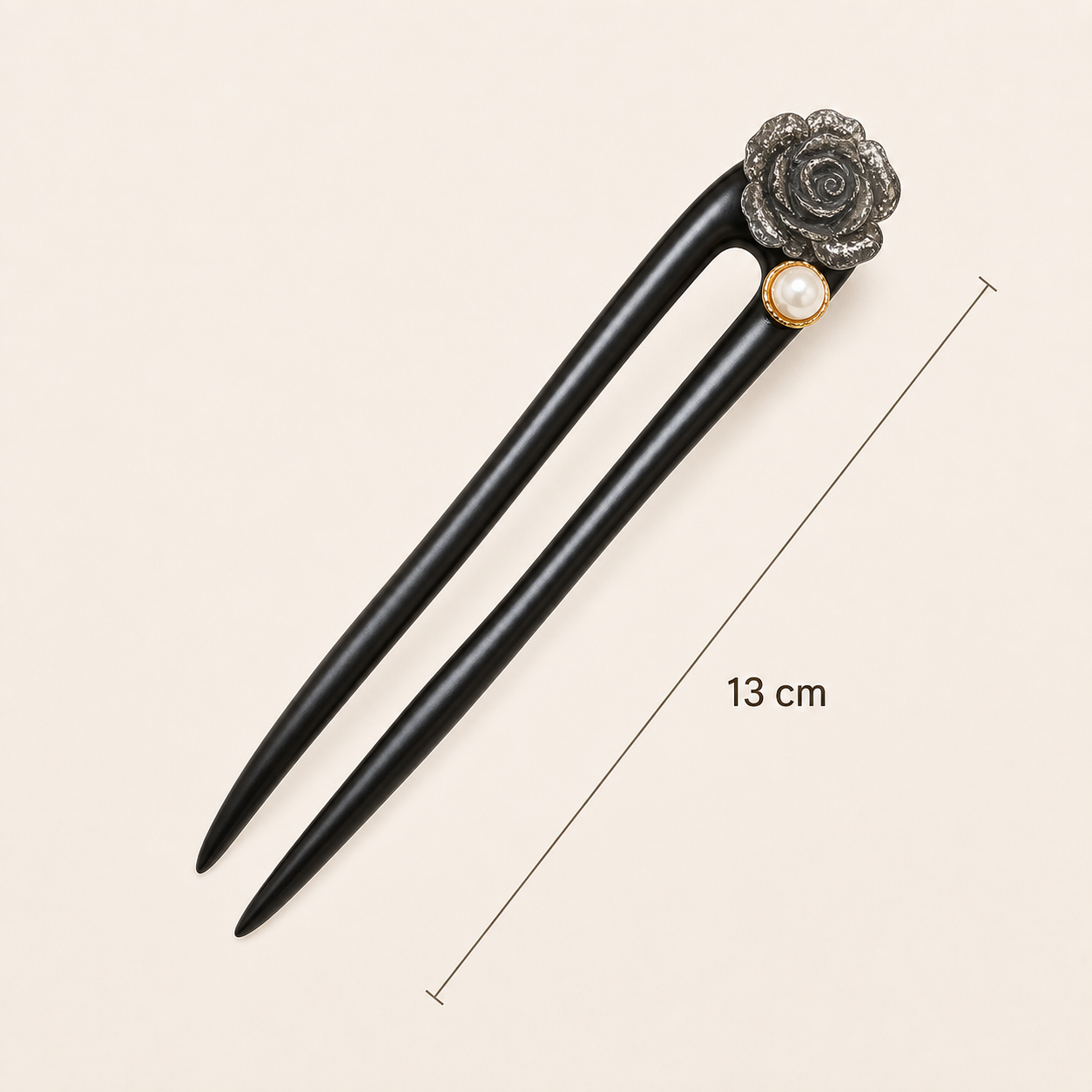 Blossom Rose Ebony Hair Fork