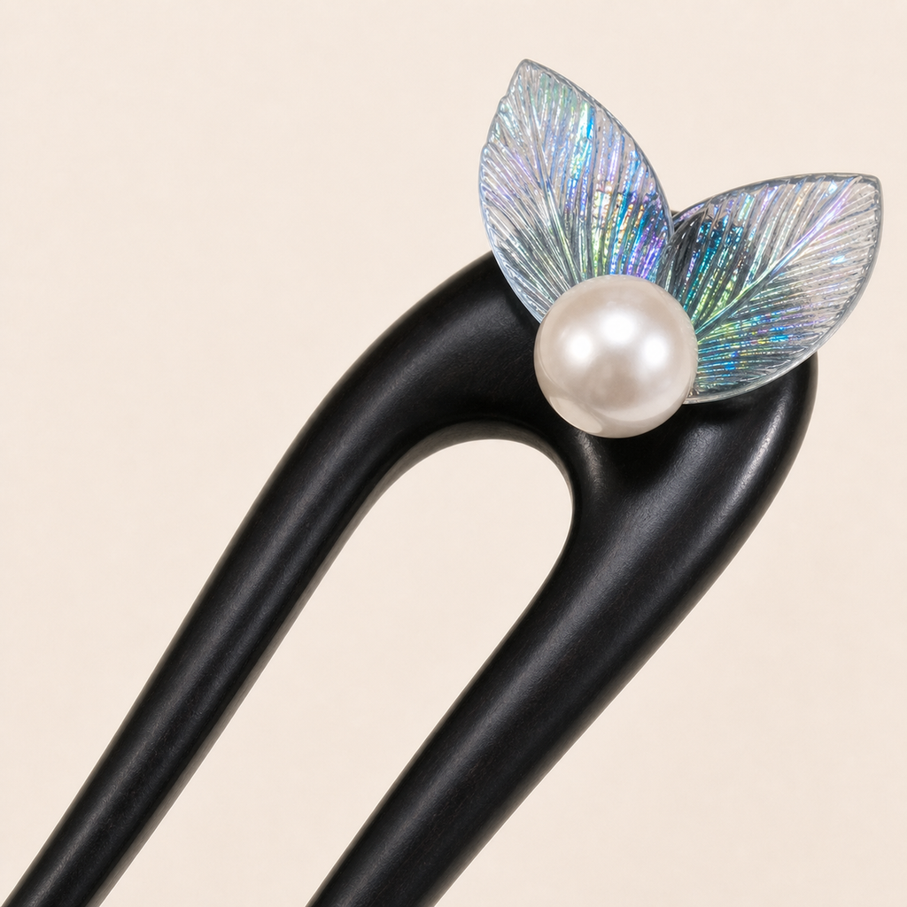 Fishtail Wooden Hair Pin