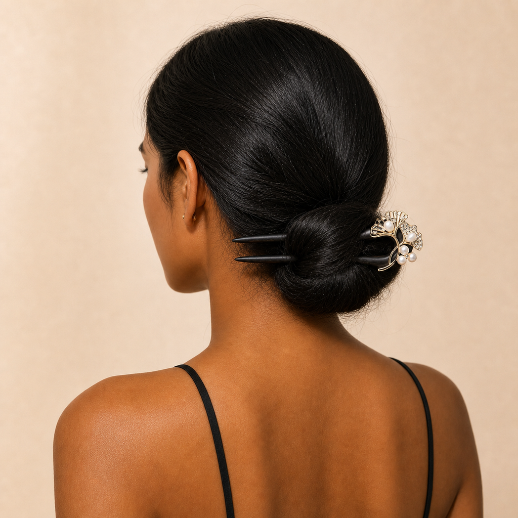 Botanical Pearl Ebony Hair Fork