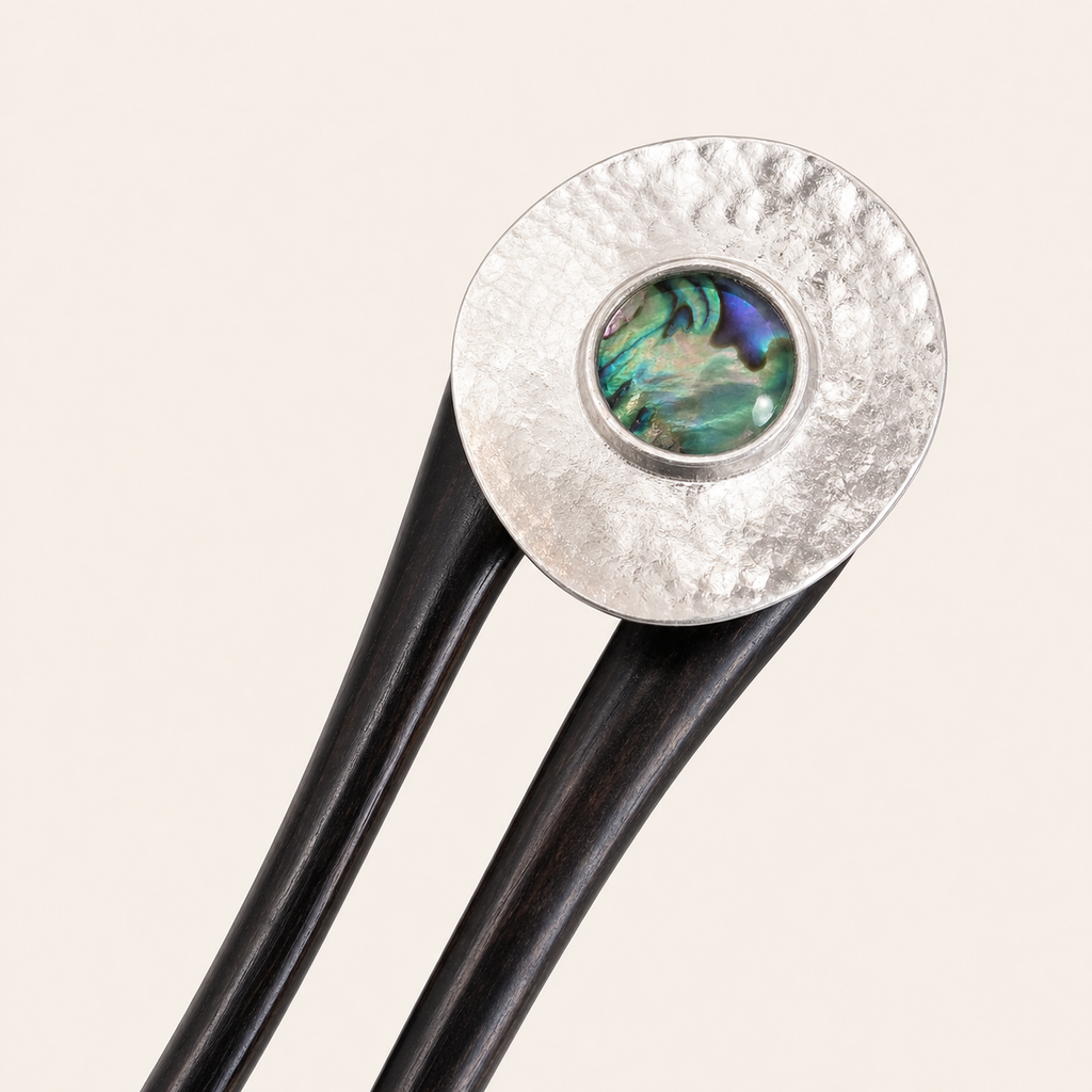 Silver Shell Ebony Hair Fork