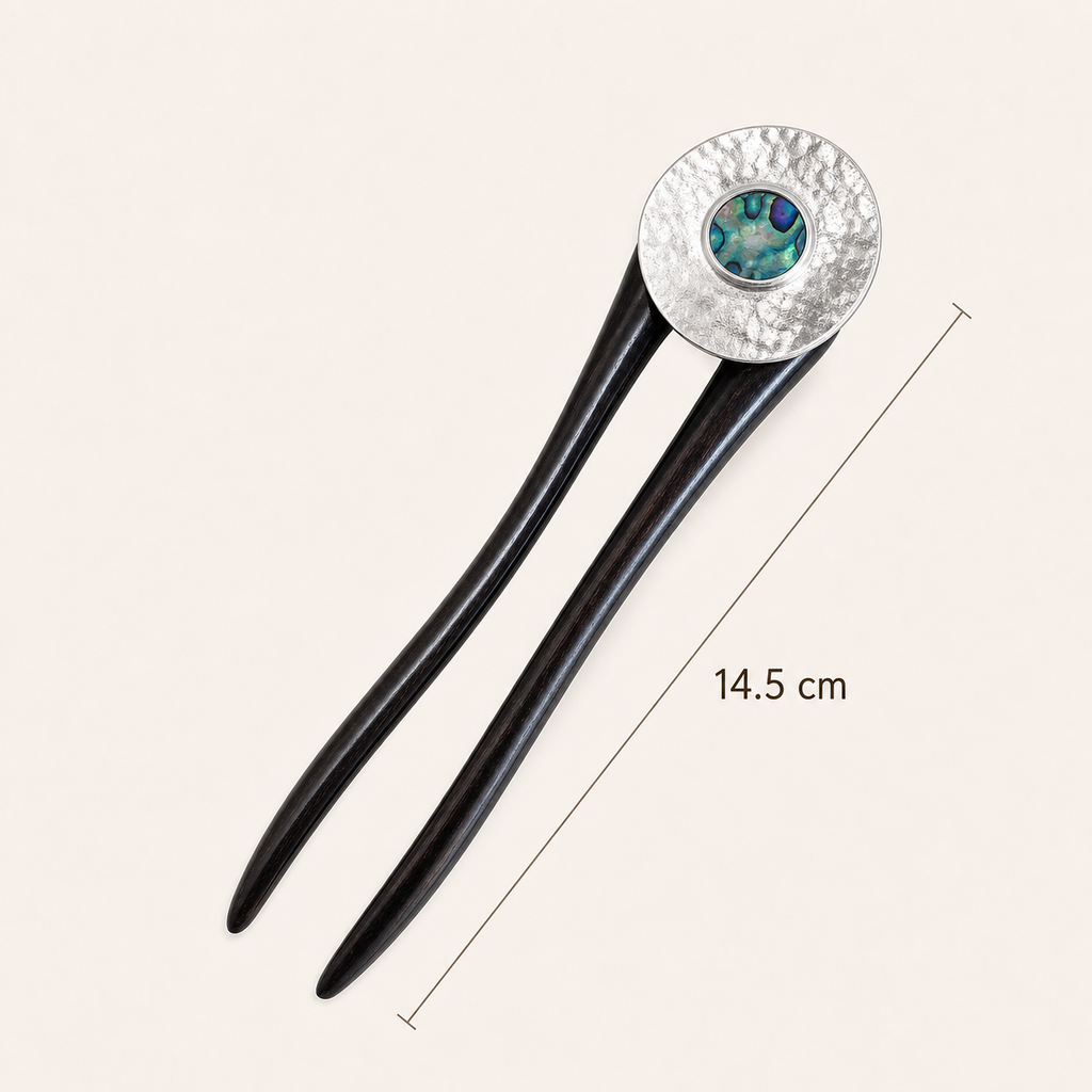 Silver Shell Ebony Hair Fork