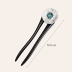 Silver Shell Ebony Hair Fork