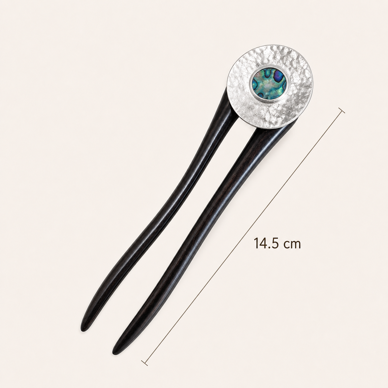 Silver Shell Ebony Hair Fork