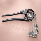 Butterfly Bell Tassel Ebony Hair Fork : - HairFork